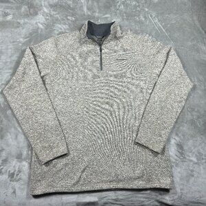 Eddie Bauer 1/4 Zip Pullover Men's TXL Heather Grey Sporty Casual Soft Sweater